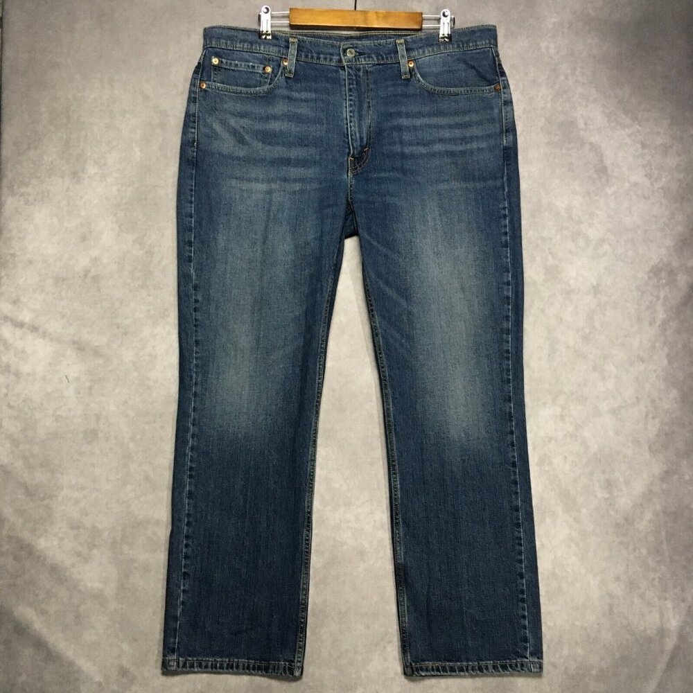 Levis 514 Straight Fit Mens Blue‎ Jeans size 38x30 Stretch Denim Pants - Picture 4 of 14